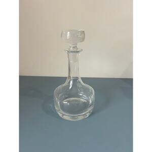 Crate and Barrel Inga Ship's modern glass wine decanter and stopper